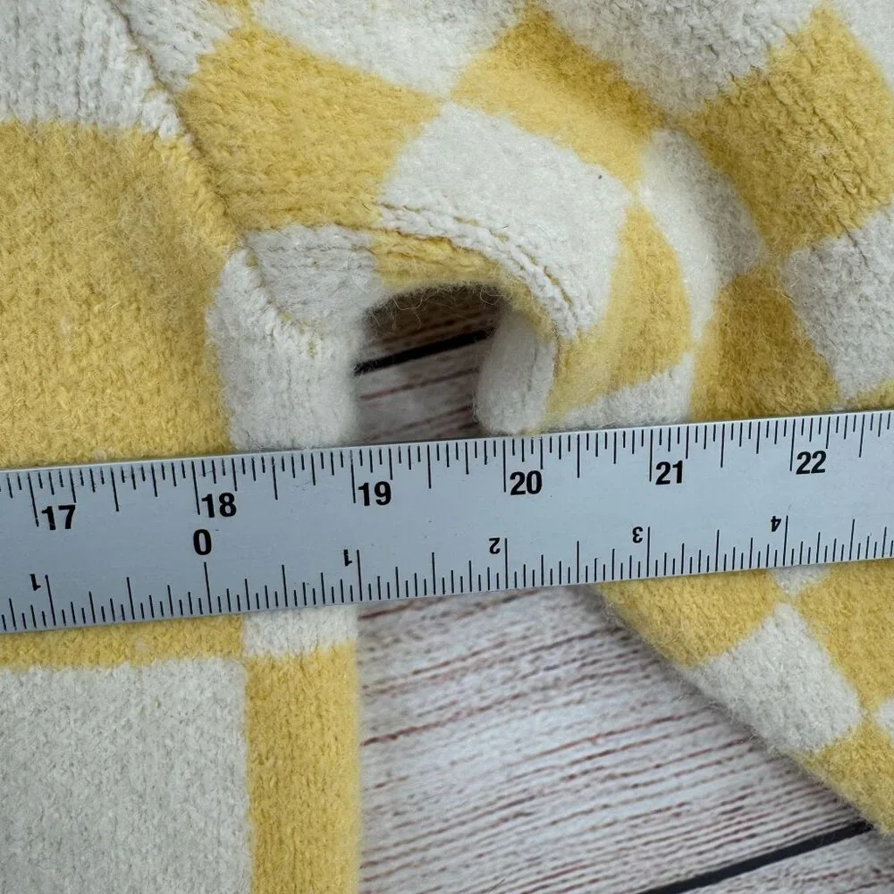 Vans Yellow & White Checkerboard Cardigan Sweater - Picture 11 of 14